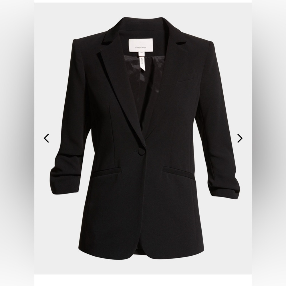 Cinq A Sept Khloe Crepe 3/4-Sleeve Blazer